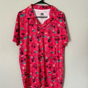 Men's Red Graphic Shirt